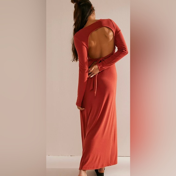 🆕Bnwt  Free People Aubre Open-Back Essential Maxi Dress - Picture 2 of 9